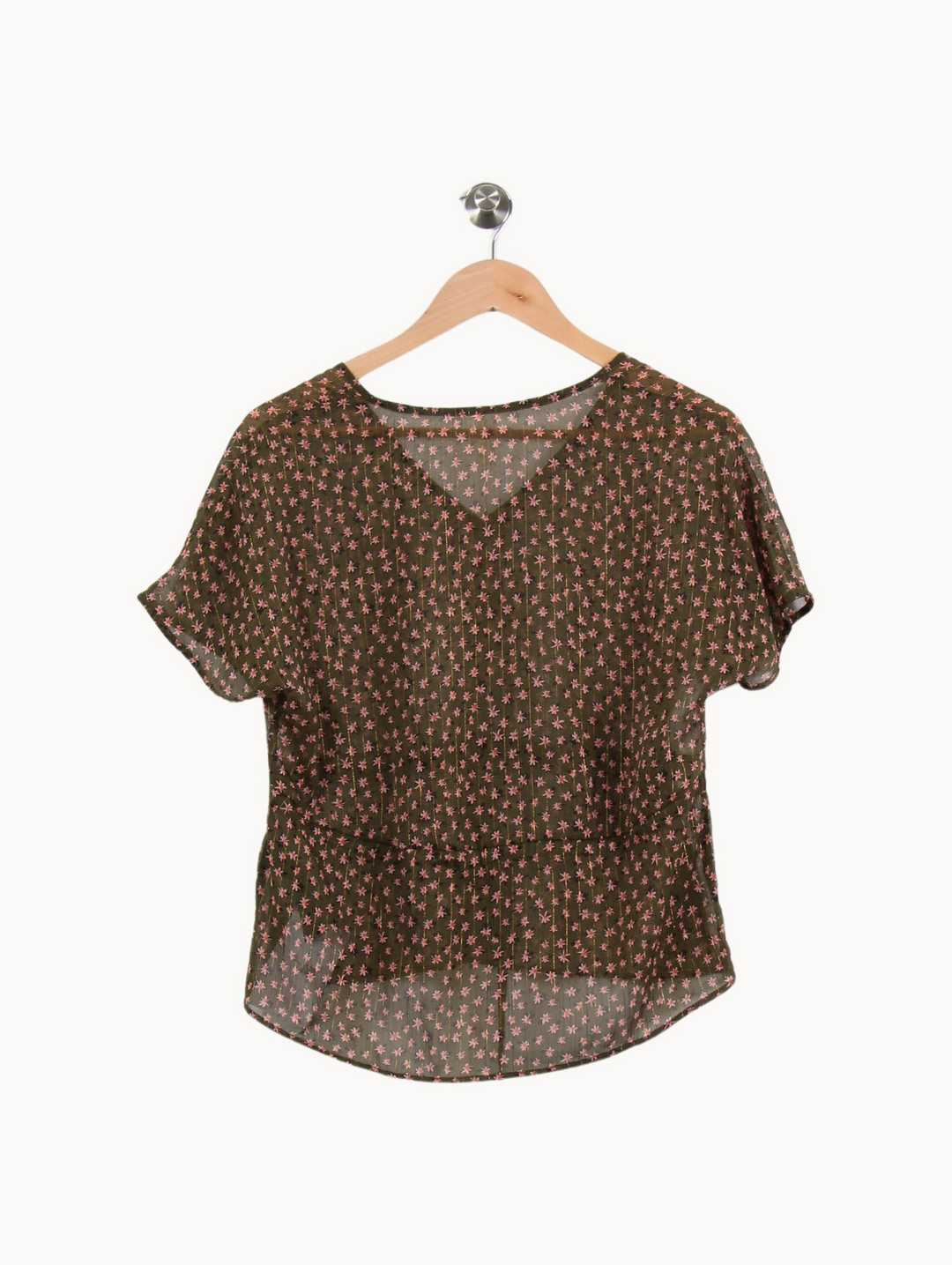 Blouse Verte et Rose - Taille XS/34 de la marque I.Code | PARAD68979 - Vendu par Paradigme - Image 4