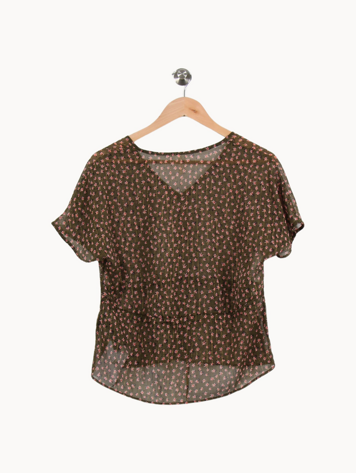 Blouse Verte et Rose - Taille XS/34 de la marque I.Code | PARAD68979 - Vendu par Paradigme - Image 4