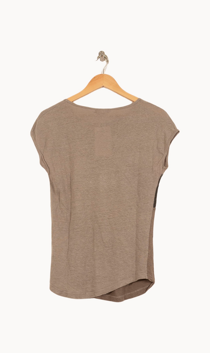 Tee-shirt Marron et Noir - Taille S/36 de la marque Sandro | PARAD65101 - Vendu par Paradigme - Image 4