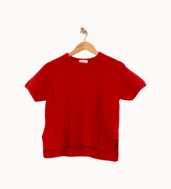 Pull Rouge - Taille S/36 de la marque American Vintage | PARAD63765 - Vendu par Paradigme - Image 2