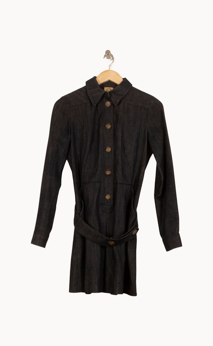 Robe Chemise Bleue - Taille XS/34 de la marque Ines de la Fressange Paris | PARAD63616 - Vendu par Paradigme - Image 2