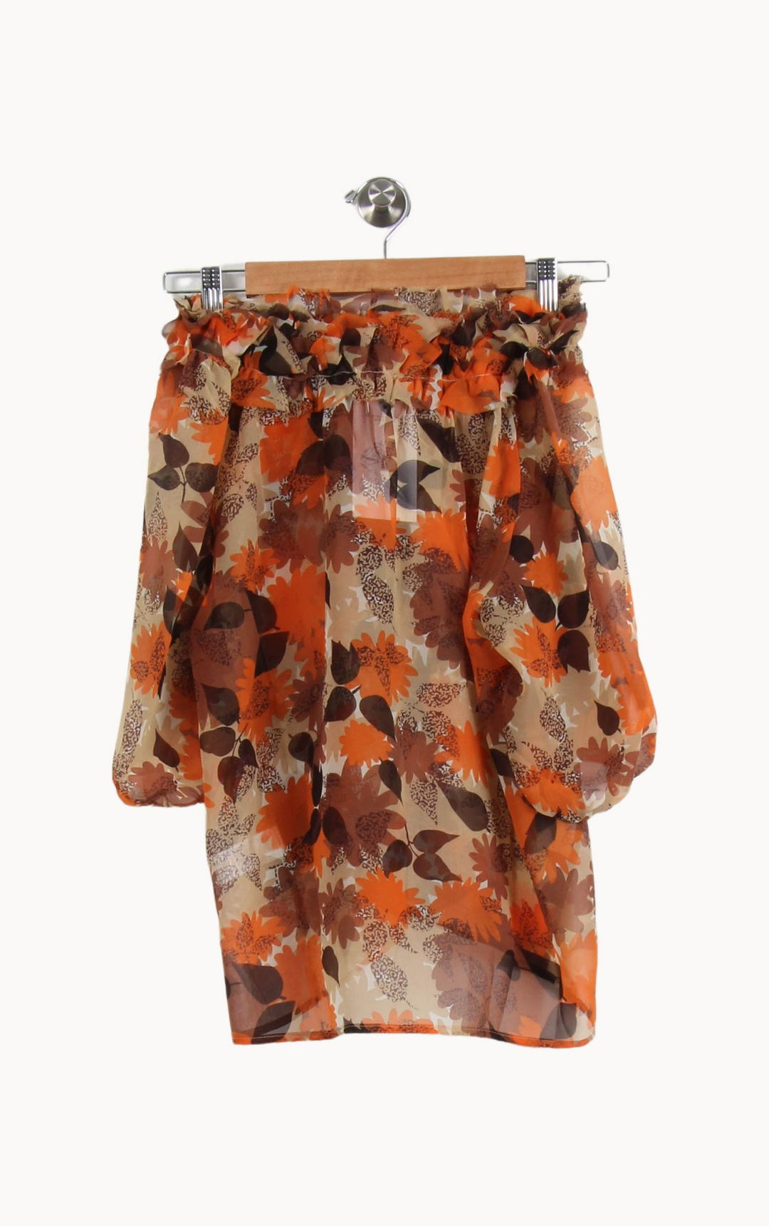 Blouse Orange et Marron - Taille M/38 de la marque La Redoute Collections | PARAD67626 - Vendu par Paradigme - Image 4