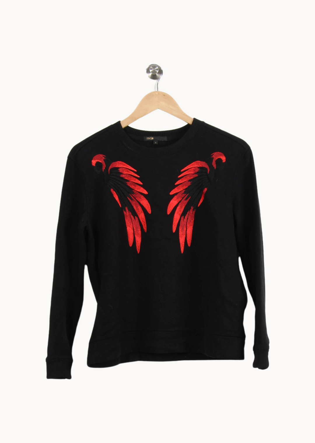 Sweat Noir et Rouge - Taille M/38 de la marque Maje | PARAD51857 - Vendu par Paradigme - Image 2