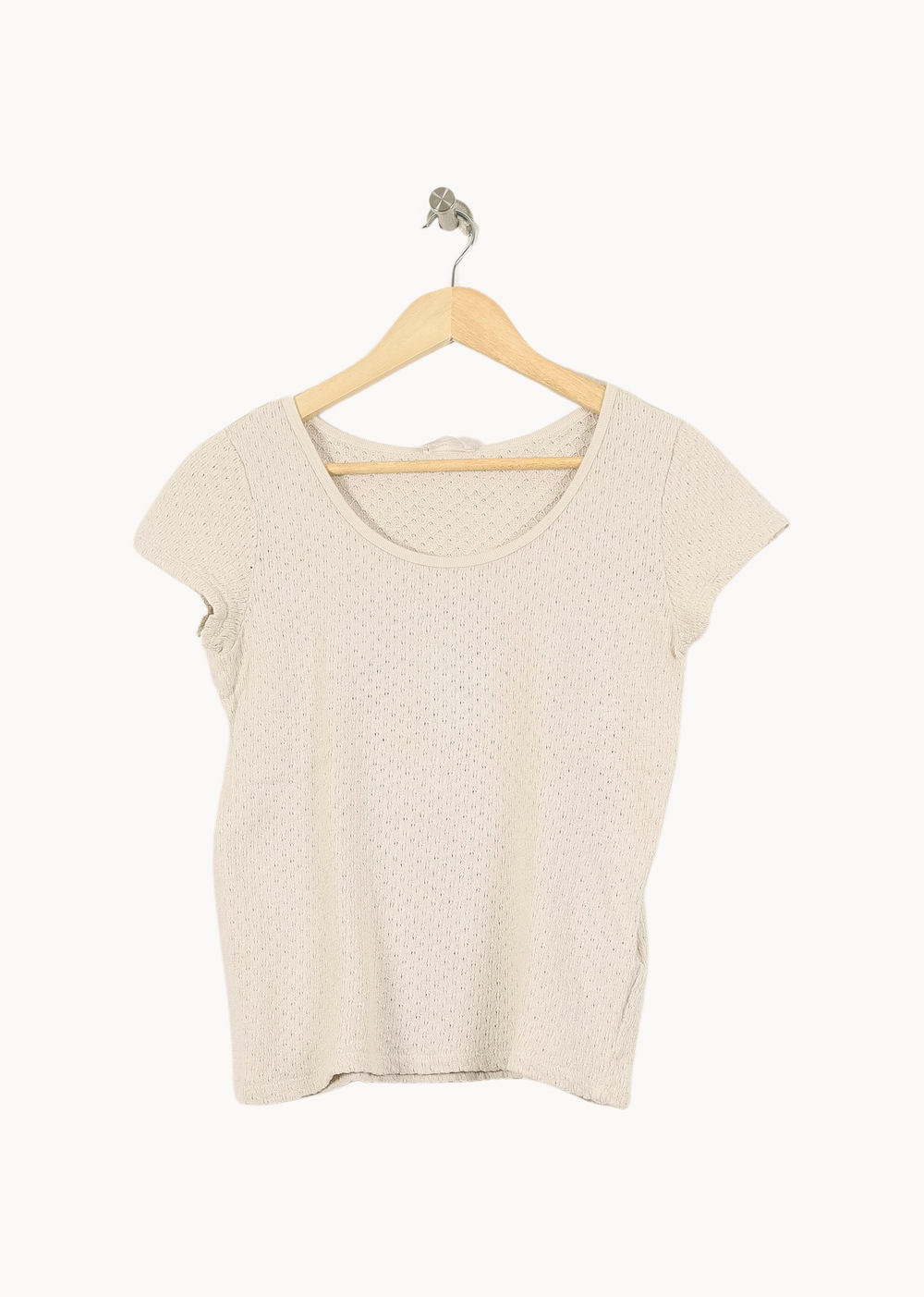 T-shirt Blanc - Taille M/38 de la marque American Vintage | PARAD67833 - Vendu par Paradigme - Image 2
