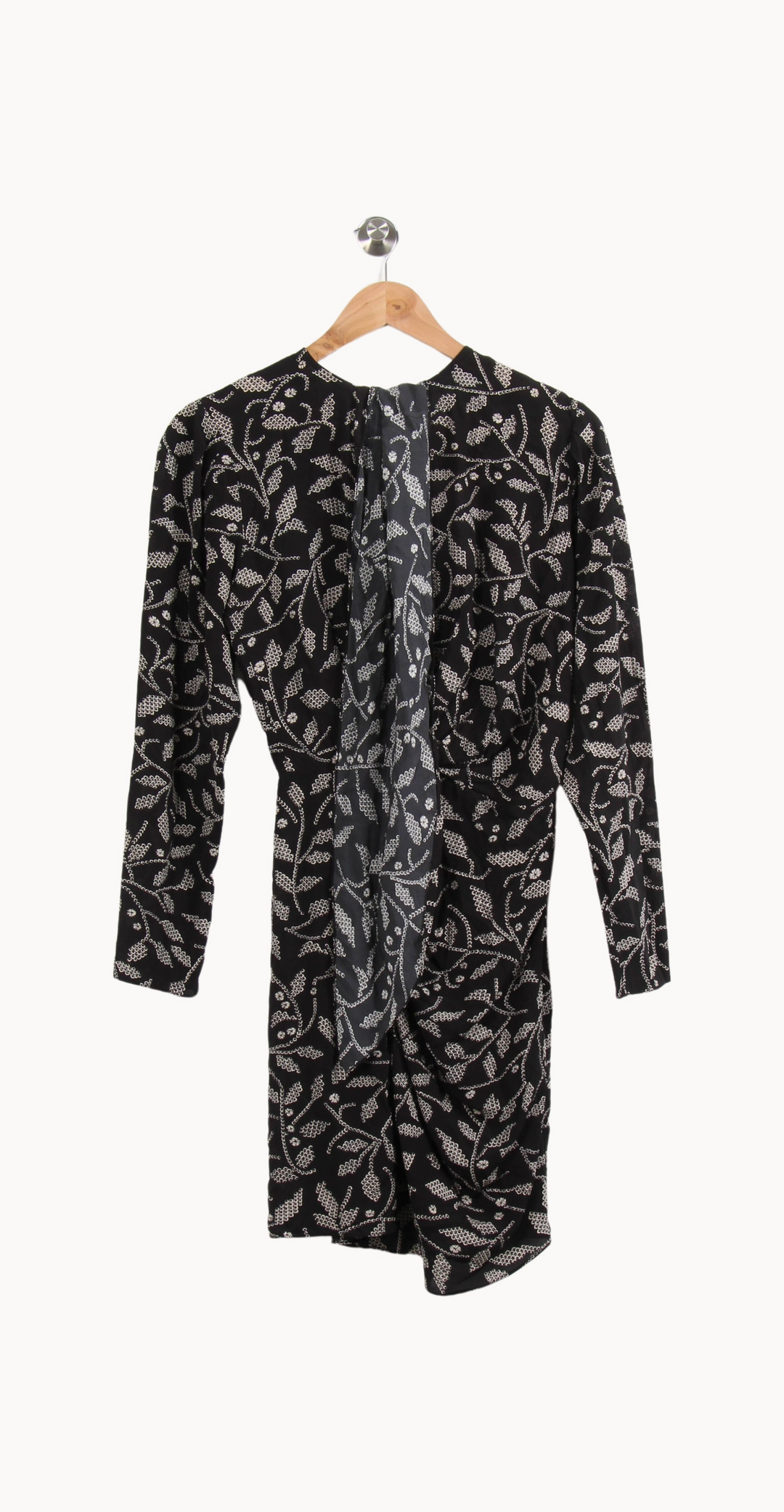Robe noire à motifs - Taille XS/34 de la marque Isabel Marant étoile | PARAD47702 - Vendu par Paradigme - Image 2