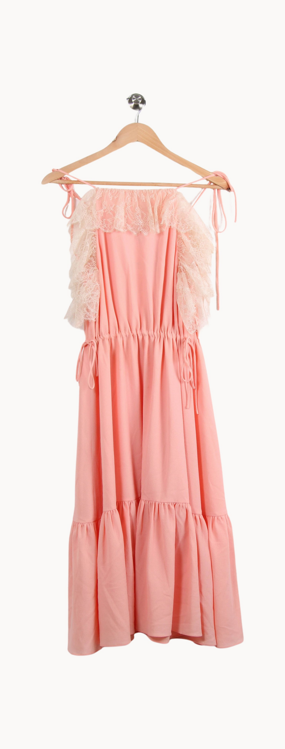 Robe Midi Rose et Blanche - Taille S/36 de la marque Claudie Pierlot | PARAD44771 - Vendu par Paradigme - Image 4