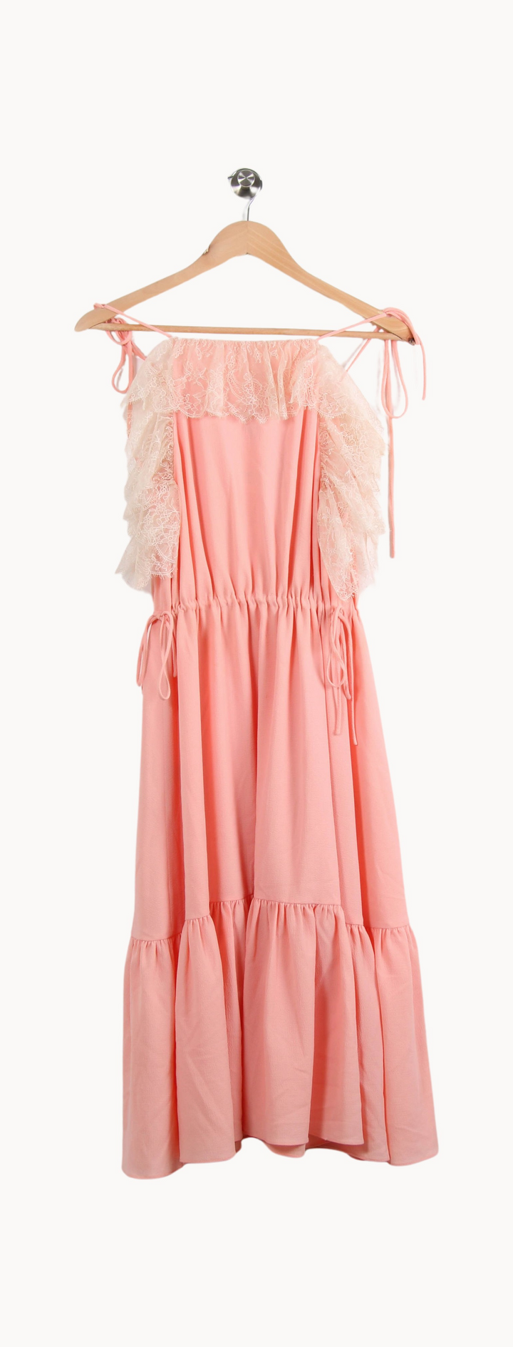 Robe Midi Rose et Blanche - Taille S/36 de la marque Claudie Pierlot | PARAD44771 - Vendu par Paradigme - Image 4