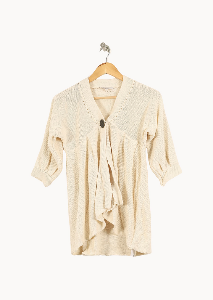 Cardigan Blanc - Taille L/40 de la marque Maje | PARAD51334 - Vendu par Paradigme - Image 2
