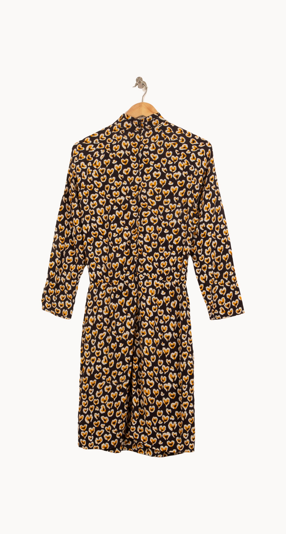 Robe Midi Noire et Jaune - Taille L/40 de la marque Sandro | PARAD36204 - Vendu par Paradigme - Image 4