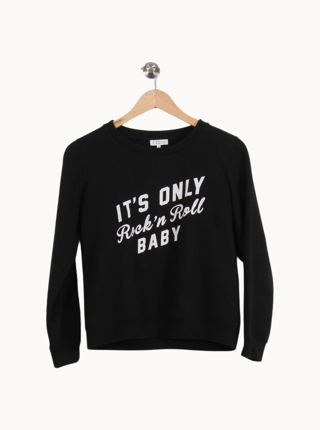 Sweat Noir - Taille M/38 de la marque Claudie Pierlot | PARAD69485 - Vendu par Paradigme - Image 2