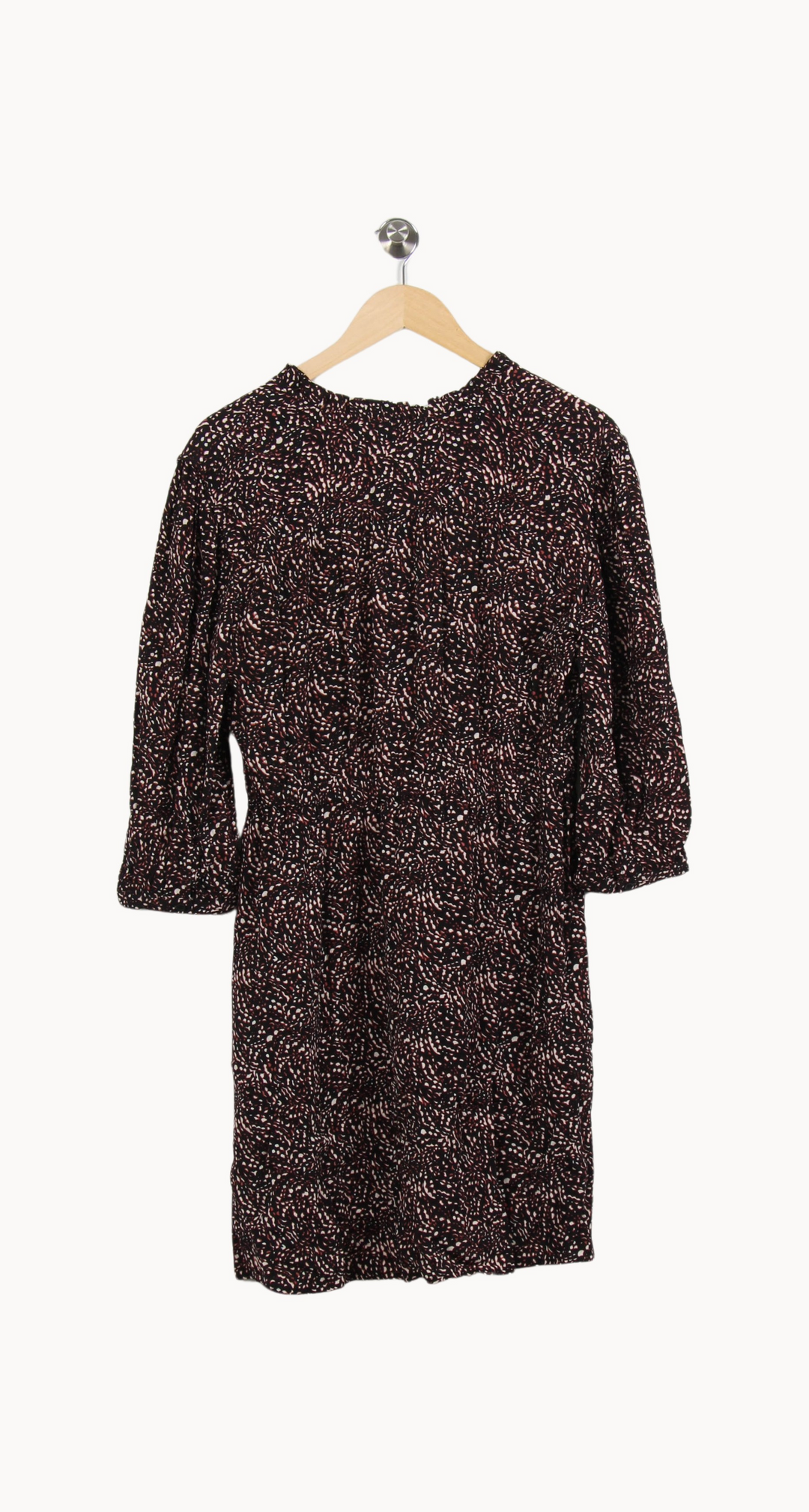 Robe Imprimée Marron et Blanc - Taille M/38 de la marque ba&sh | PARAD46320 - Vendu par Paradigme - Image 4