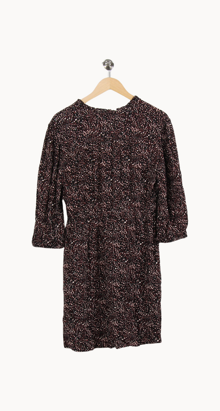 Robe Imprimée Marron et Blanc - Taille M/38 de la marque ba&sh | PARAD46320 - Vendu par Paradigme - Image 4