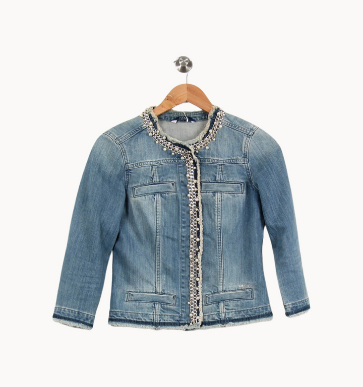 Veste en Jean Bleue - Taille S/36 de la marque Liu Jo | PARAD67014 - Vendu par Paradigme - Image 2