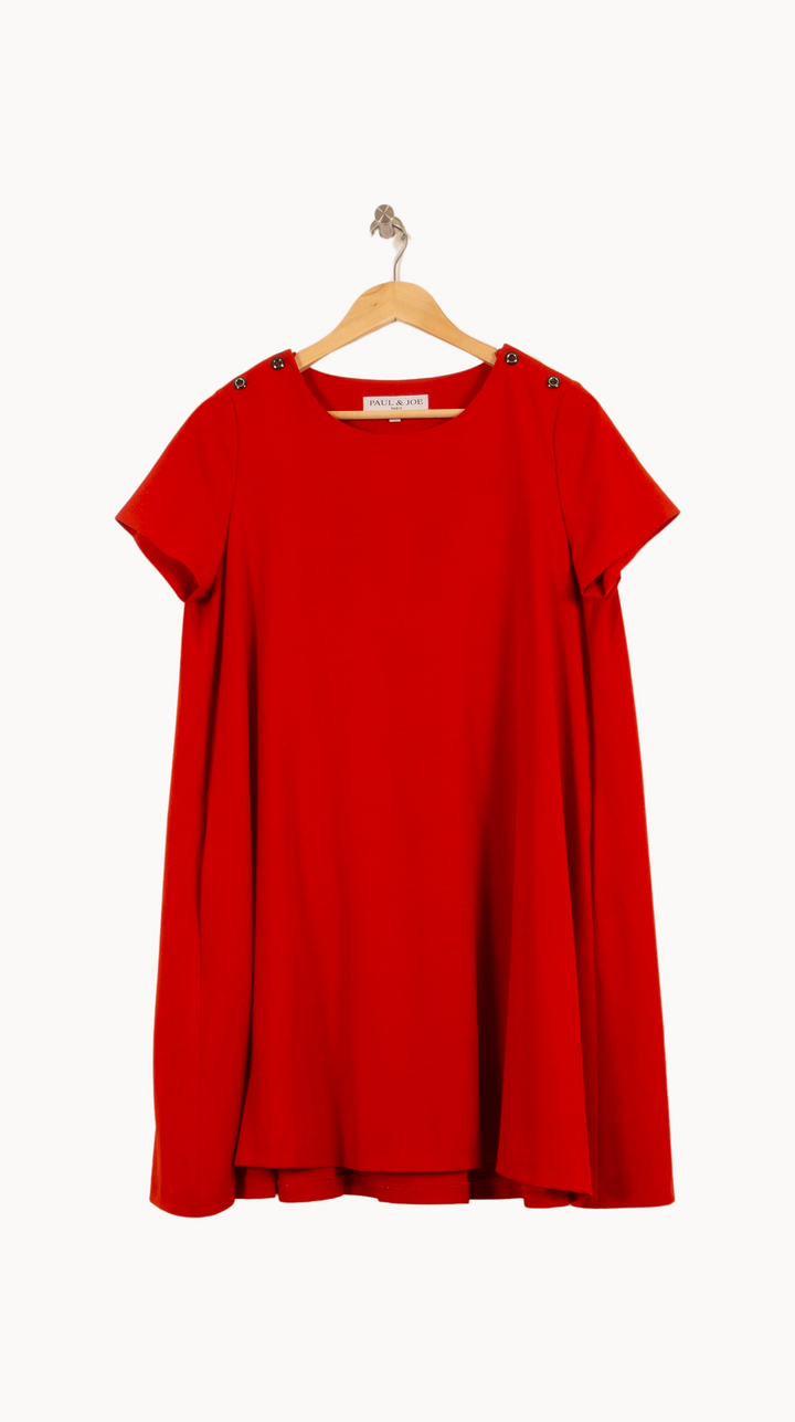 Robe Trapèze Rouge - Taille L/40 de la marque Paul & Joe | PARAD63809 - Vendu par Paradigme - Image 2