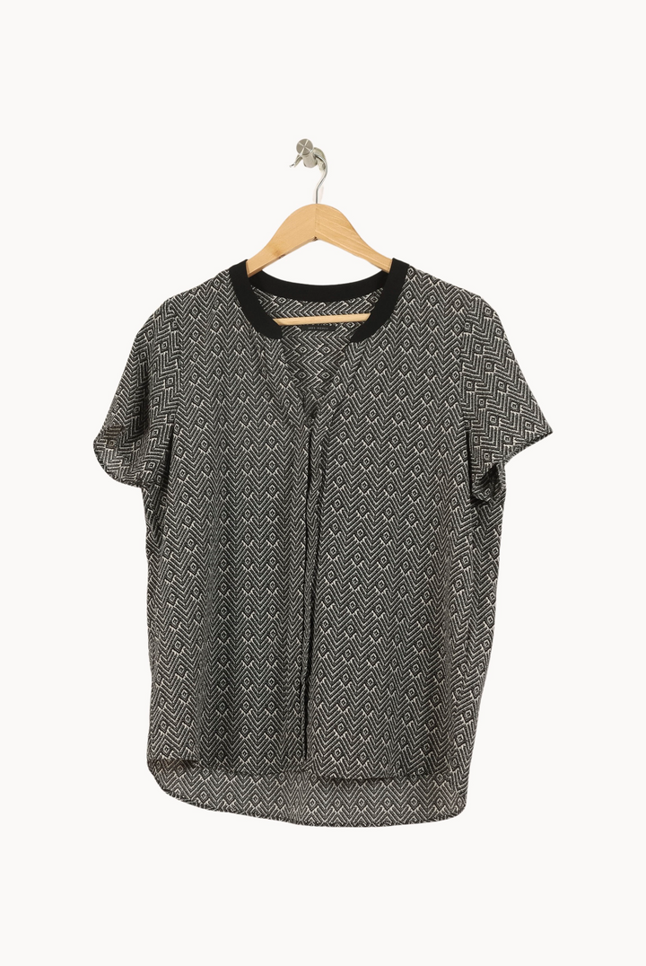 Blouse Noire et Blanche - Taille XL/42 de la marque IKKS | PARAD52741 - Vendu par Paradigme - Image 2