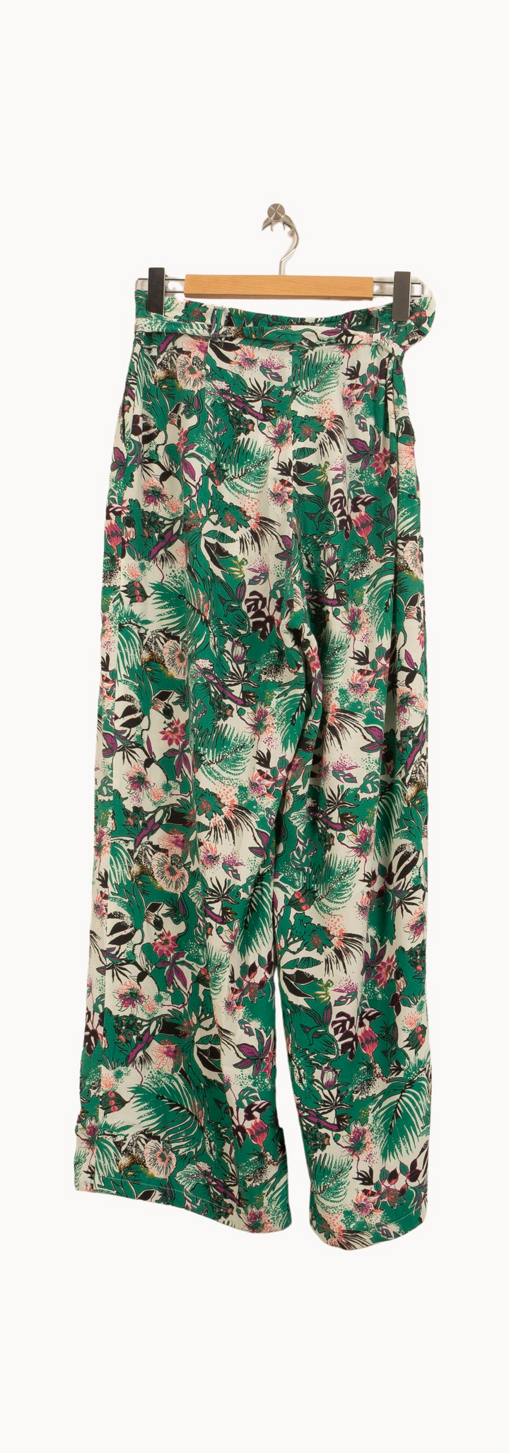 Pantalon Large Vert et Écru - Taille L/40 de la marque IKKS | PARAD55511 - Vendu par Paradigme - Image 4