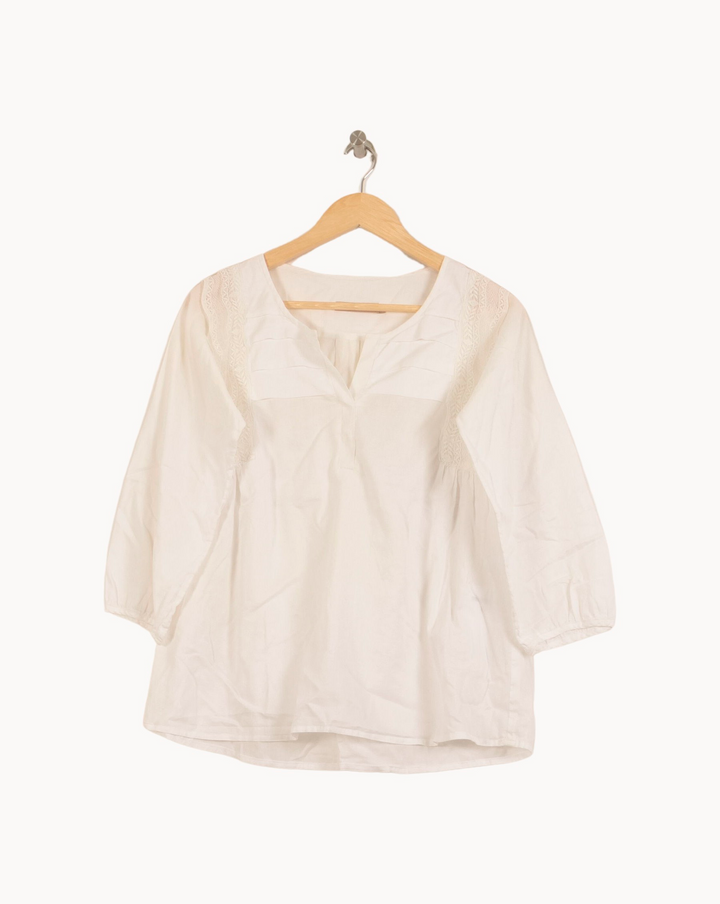 Blouse Blanche - Taille M/38 de la marque Sandro | PARAD53583 - Vendu par Paradigme - Image 2