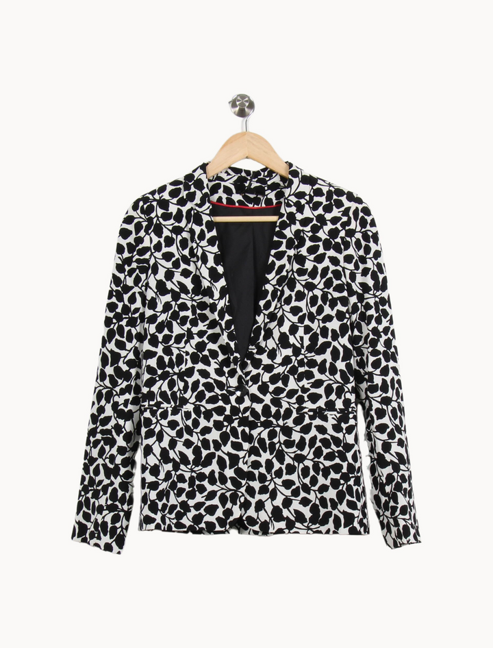 Veste de tailleur Noire et Blanche - Taille S/36 de la marque Maison 123 | PARAD53147 - Vendu par Paradigme - Image 2