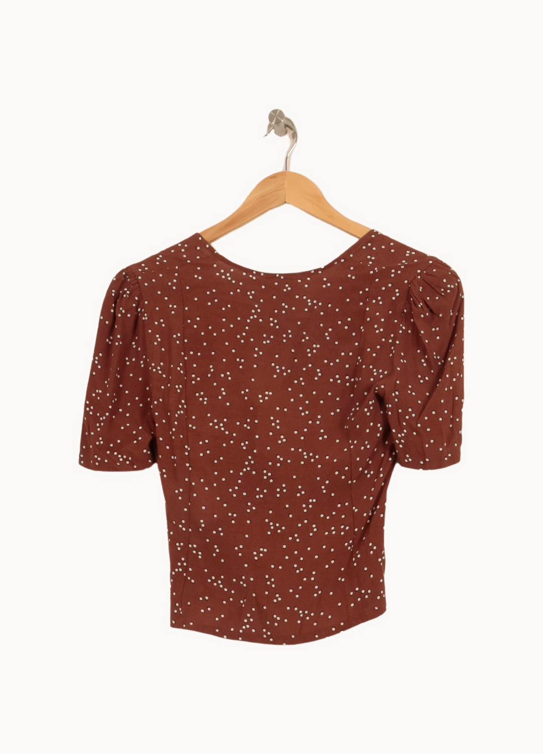 Blouse Marron et Blanche - Taille XS/34 de la marque Rouje | PARAD63988 - Vendu par Paradigme - Image 4