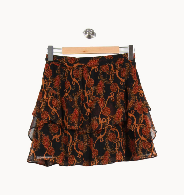 Jupe Volantée Marron et Noir - Taille XS/34 de la marque IKKS | PARAD67034 - Vendu par Paradigme - Image 4