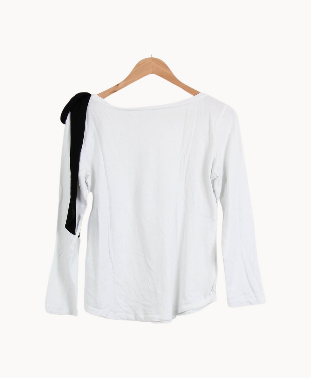 T-shirt Blanc et Noir - Taille M/38 de la marque Claudie Pierlot | PARAD67111 - Vendu par Paradigme - Image 4
