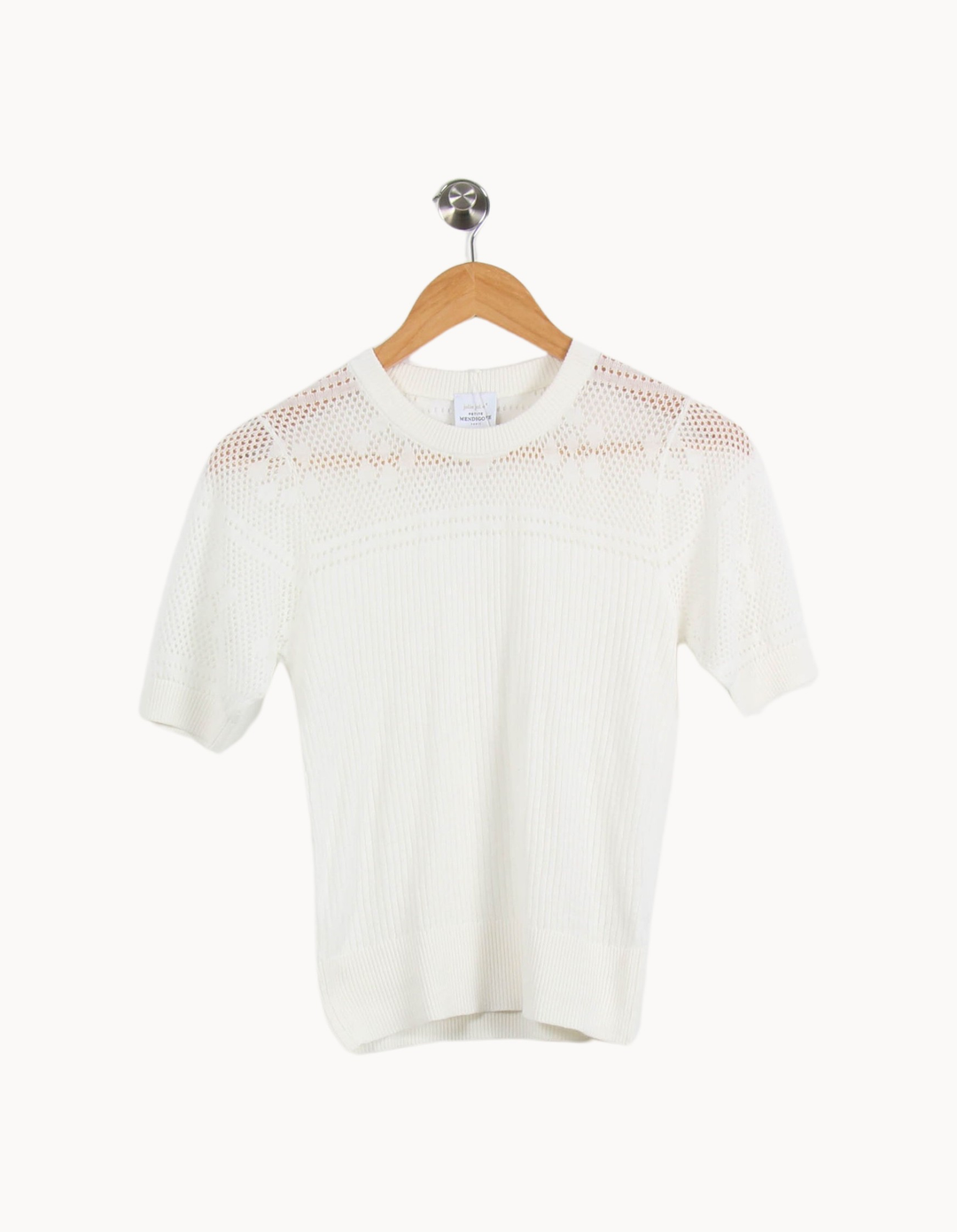 Pull Blanc - Taille XS/34 de la marque Petite Mendigote | PARAD63438 - Vendu par Paradigme - Image 2