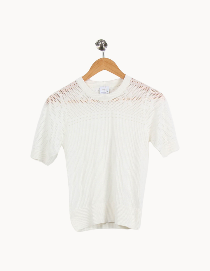 Pull Blanc - Taille XS/34 de la marque Petite Mendigote | PARAD63438 - Vendu par Paradigme - Image 2