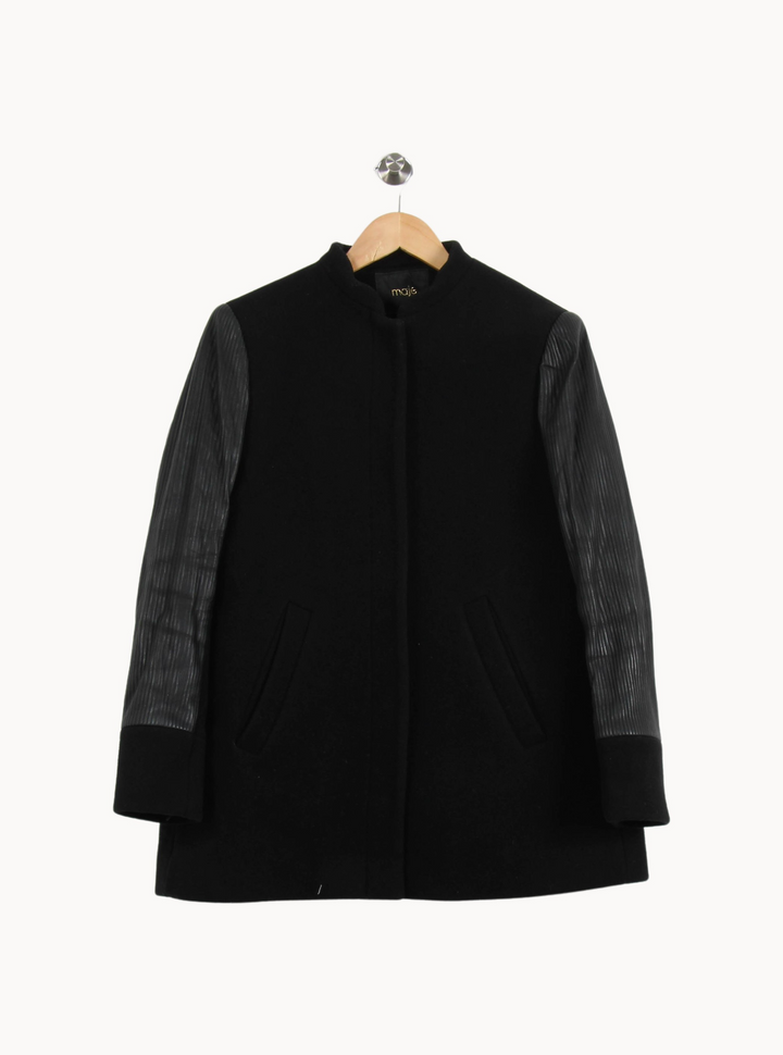 Manteau Noir - Taille M/38 de la marque Maje | PARAD66895 - Vendu par Paradigme - Image 2