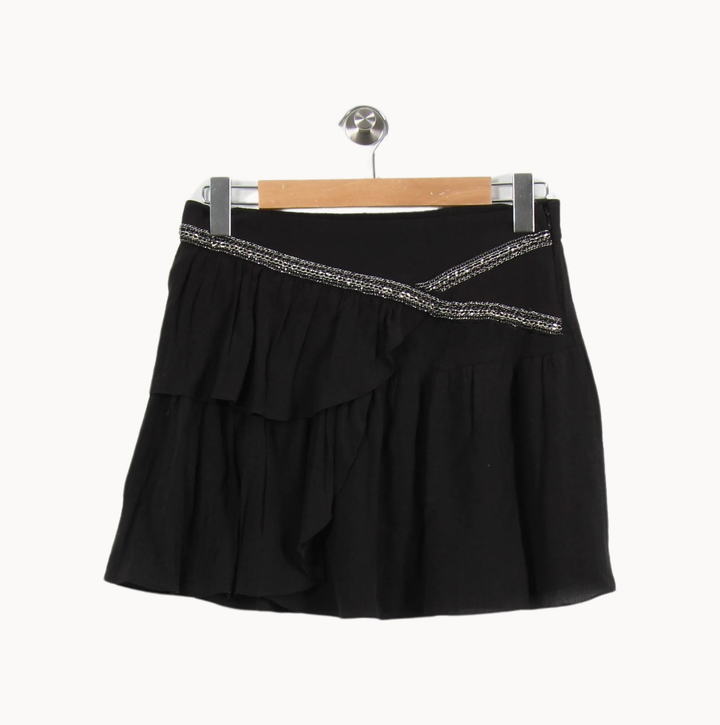 Jupe Volantée Noire - Taille M/38 de la marque Sandro | PARAD53413 - Vendu par Paradigme - Image 2