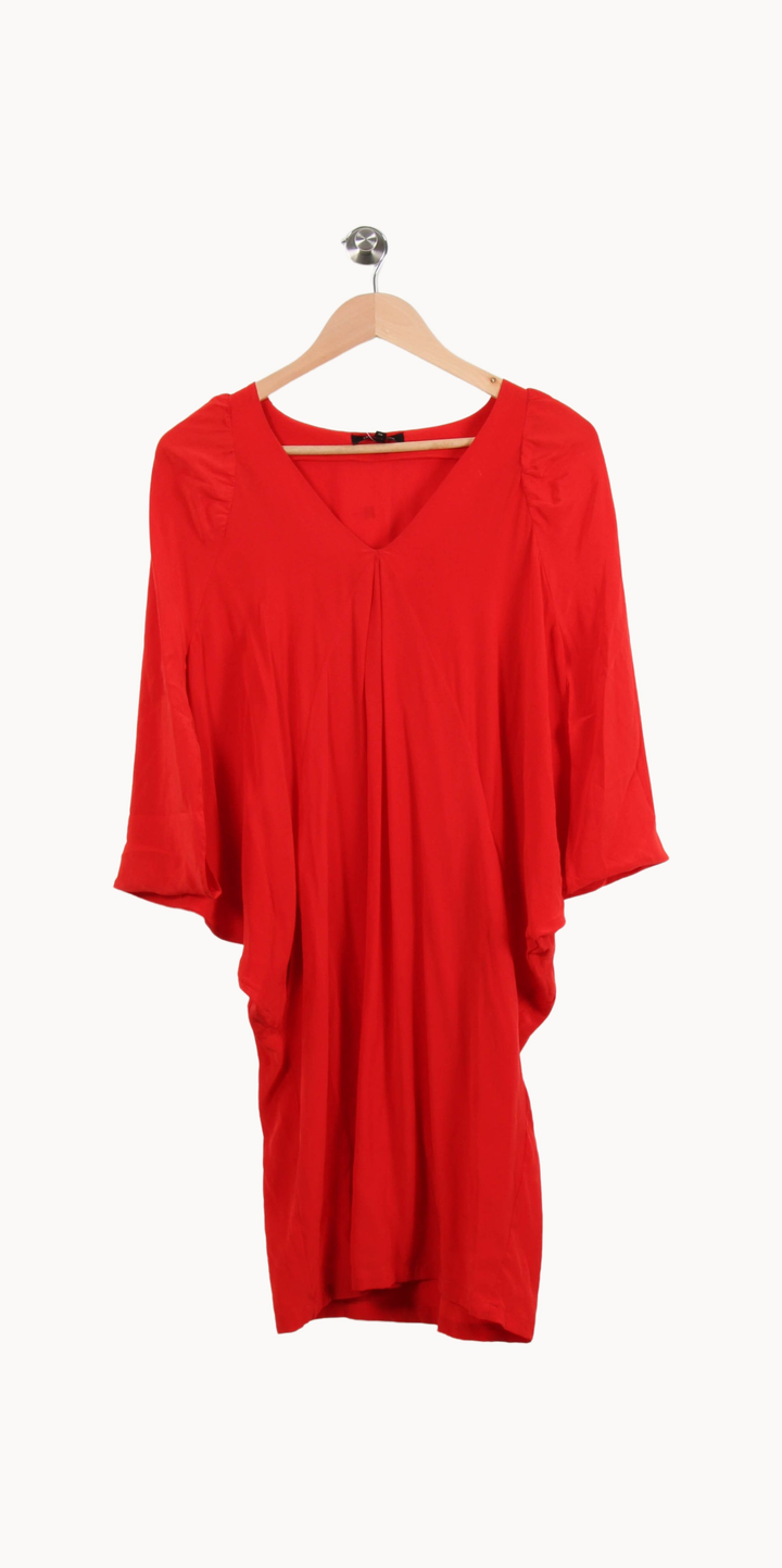 Robe Midi Rouge - Taille S/36 de la marque Tara Jarmon | PARAD69547 - Vendu par Paradigme - Image 2