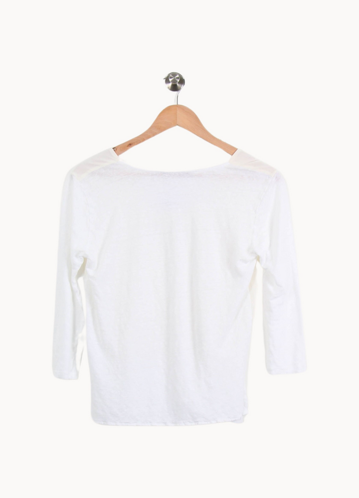 Blouse Blanche - Taille L/40 de la marque Sandro | PARAD65100 - Vendu par Paradigme - Image 4