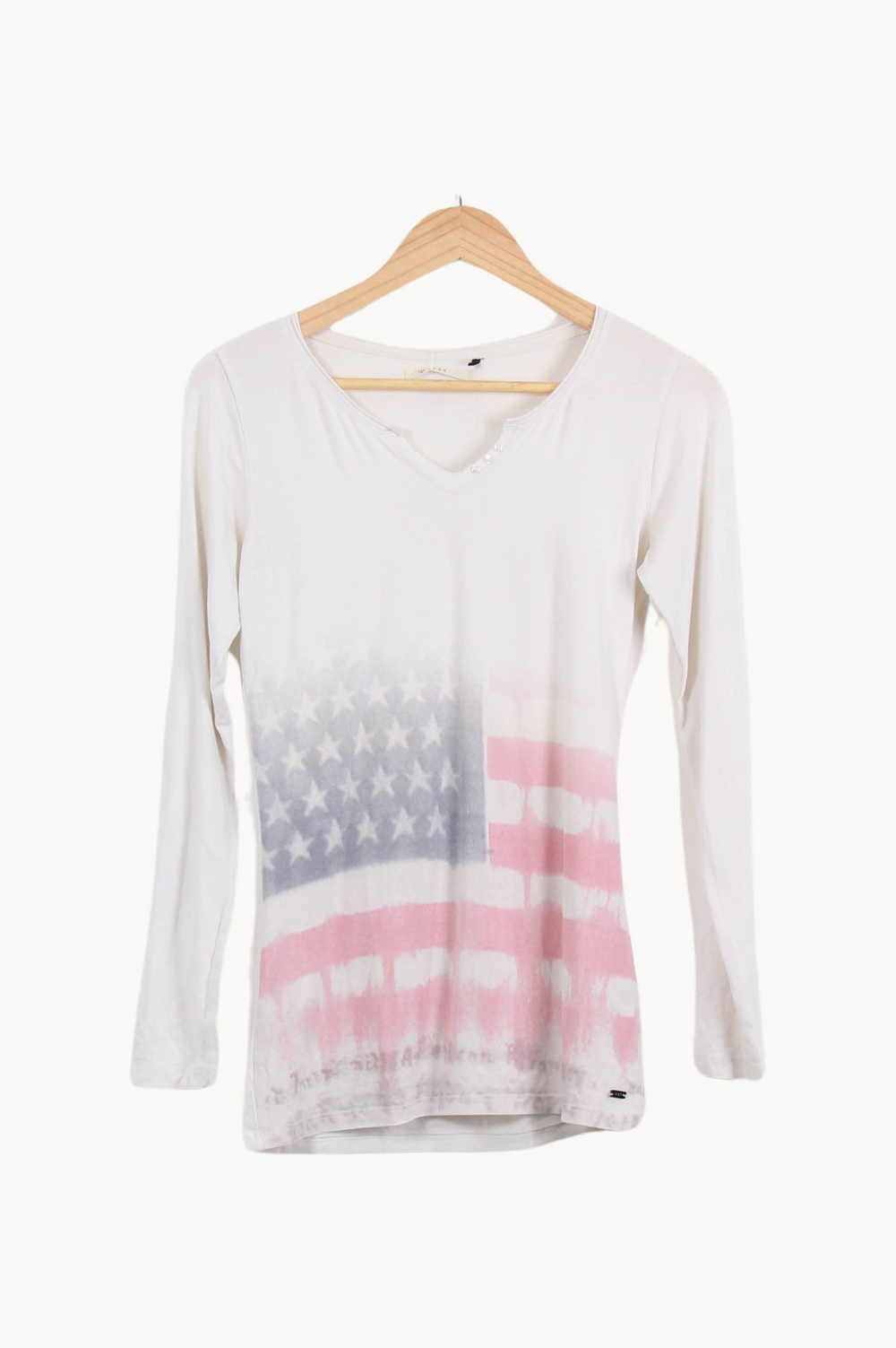 Tee-shirt Blanc et Rose - Taille M/38 de la marque IKKS | PARAD54002 - Vendu par Paradigme - Image 2