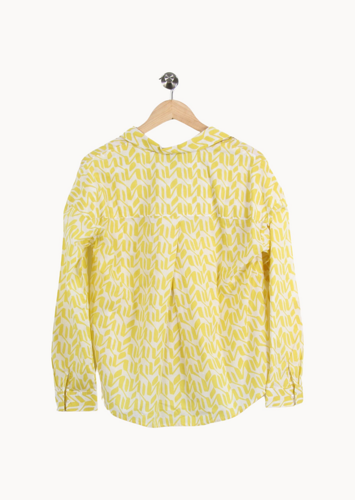 Chemise Jaune et Blanche - Taille M/38 de la marque Caroll | PARAD66833 - Vendu par Paradigme - Image 4