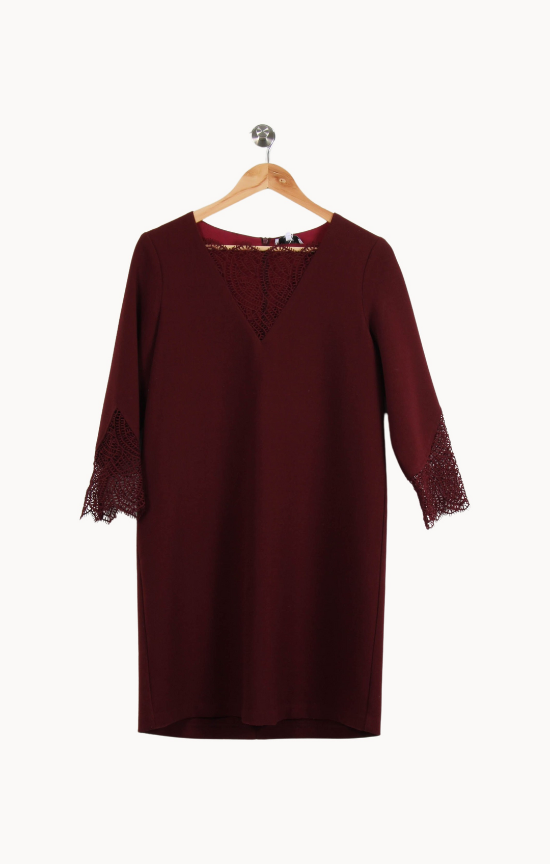 Robe Droite Bordeaux - Taille M/38 de la marque Suncoo | PARAD67292 - Vendu par Paradigme - Image 2