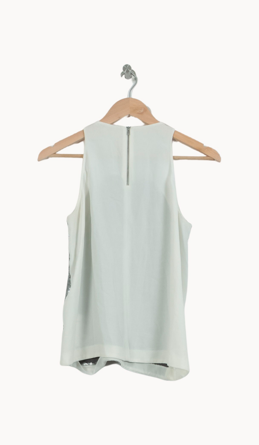Débardeur Argenté et Blanc - Taille XS/34 de la marque Maje | PARAD53236 - Vendu par Paradigme - Image 4