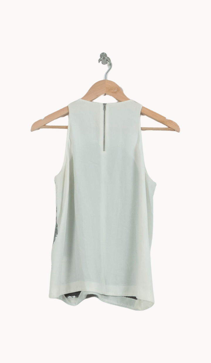 Débardeur Argenté et Blanc - Taille XS/34 de la marque Maje | PARAD53236 - Vendu par Paradigme - Image 4