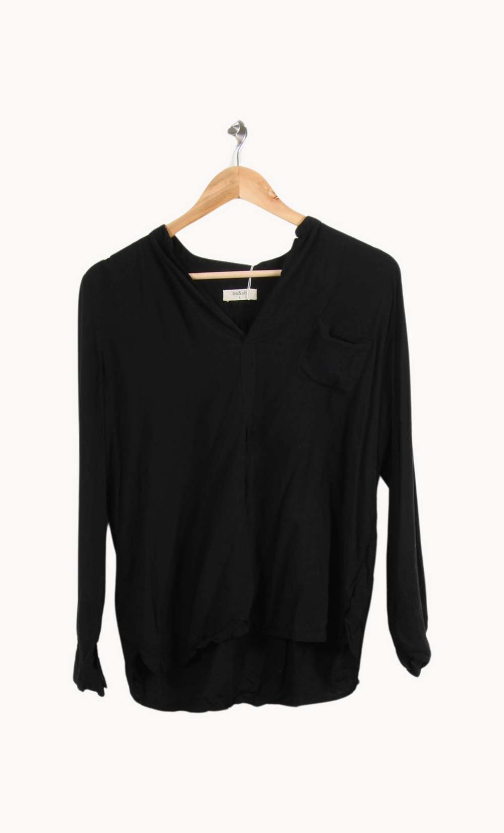Blouse Noire - Taille S/36 de la marque ba&sh | PARAD65322 - Vendu par Paradigme - Image 2