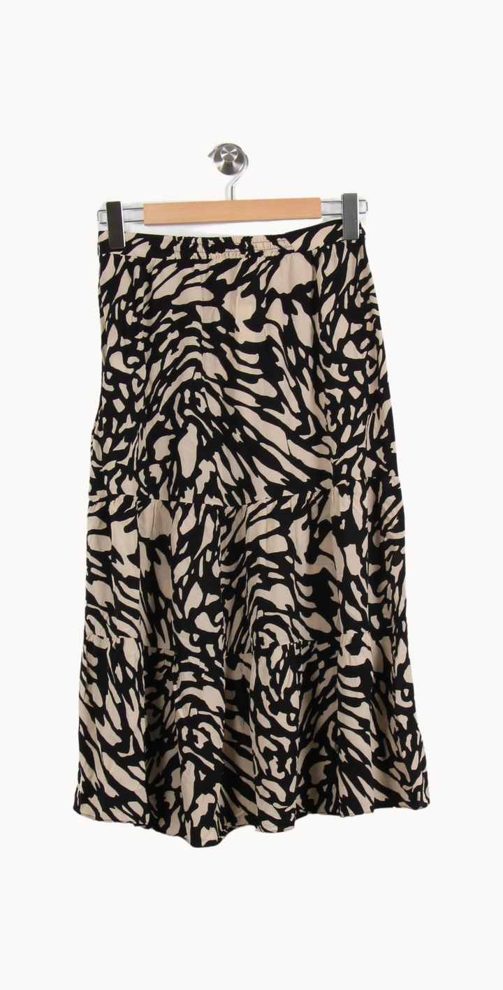 Jupe Midi Noire et Beige - Taille S/36 de la marque ba&sh | PARAD62618 - Vendu par Paradigme - Image 2
