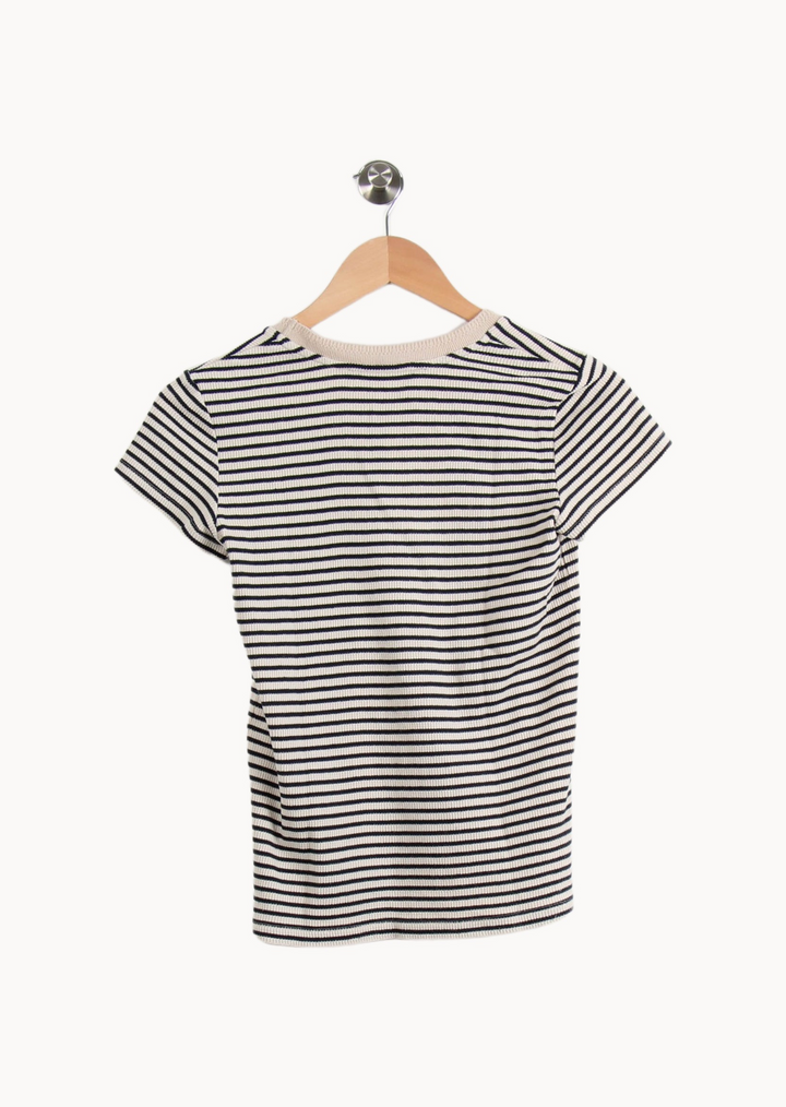 Tee-shirt Rayé Beige et Noir - Taille S/36 de la marque Comptoir des Cotonniers | PARAD66567 - Vendu par Paradigme - Image 4