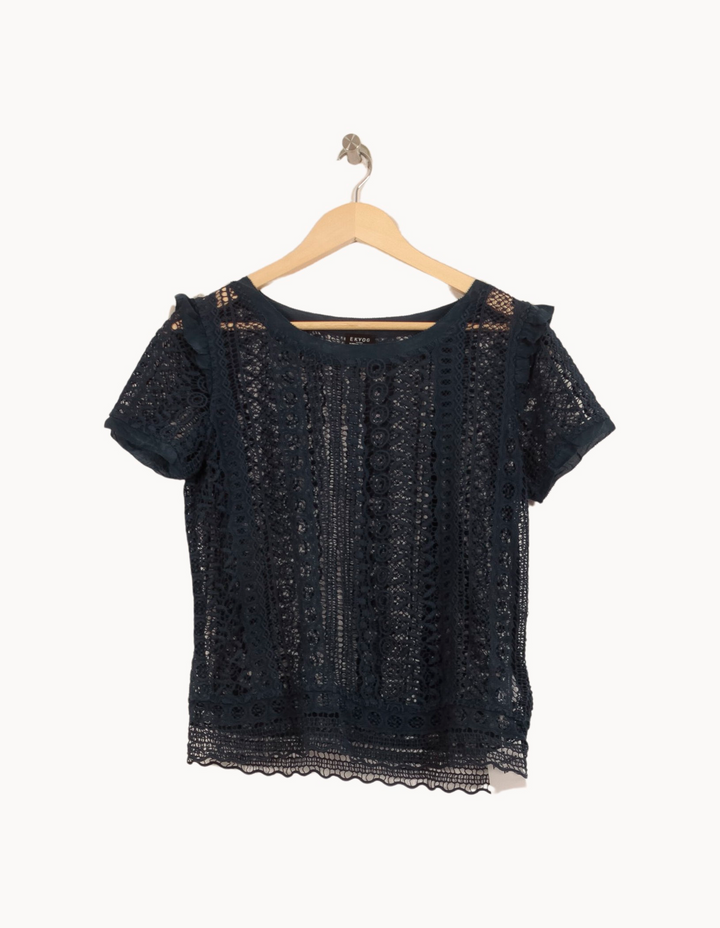 Blouse Dentelle Bleue - Taille M/38 de la marque Ekyog | PARAD64118 - Vendu par Paradigme - Image 2