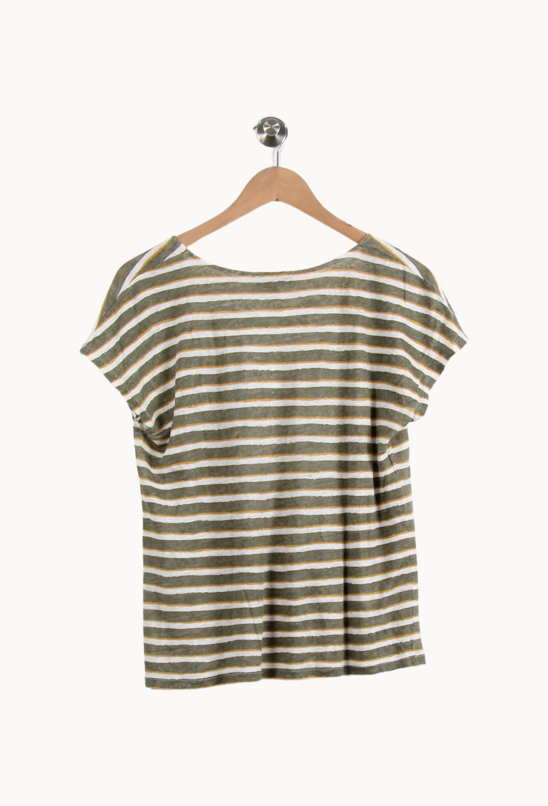 Tee-shirt Rayé Vert et Blanc - Taille M/38 de la marque Caroll | PARAD65253 - Vendu par Paradigme - Image 4