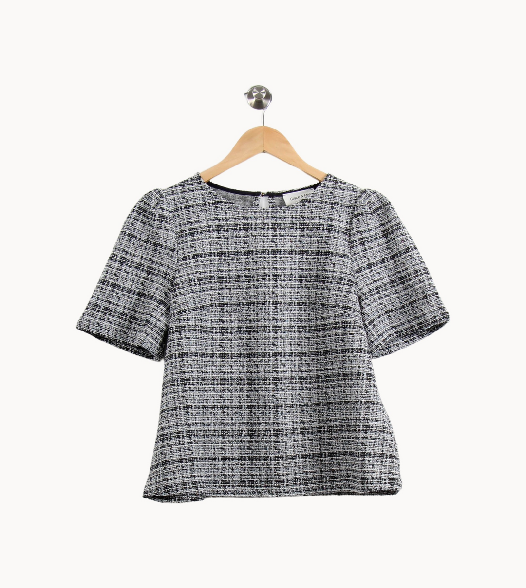 Top Manches Courtes Noir et Blanc - Taille S/36 de la marque Grace & Mila | PARAD64252 - Vendu par Paradigme - Image 2