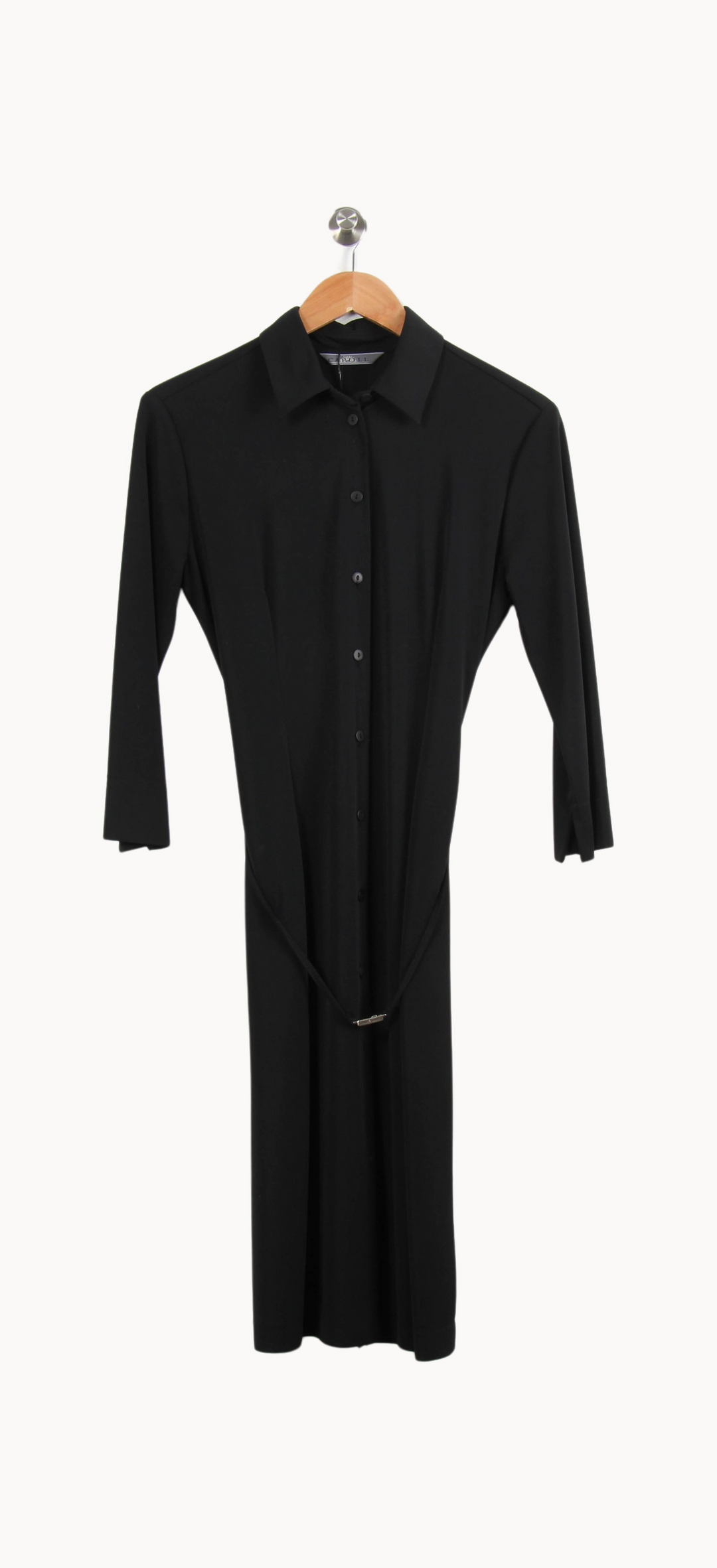 Robe Chemise Longue Noire - Taille L/40 de la marque Caroll | PARAD55360 - Vendu par Paradigme - Image 2