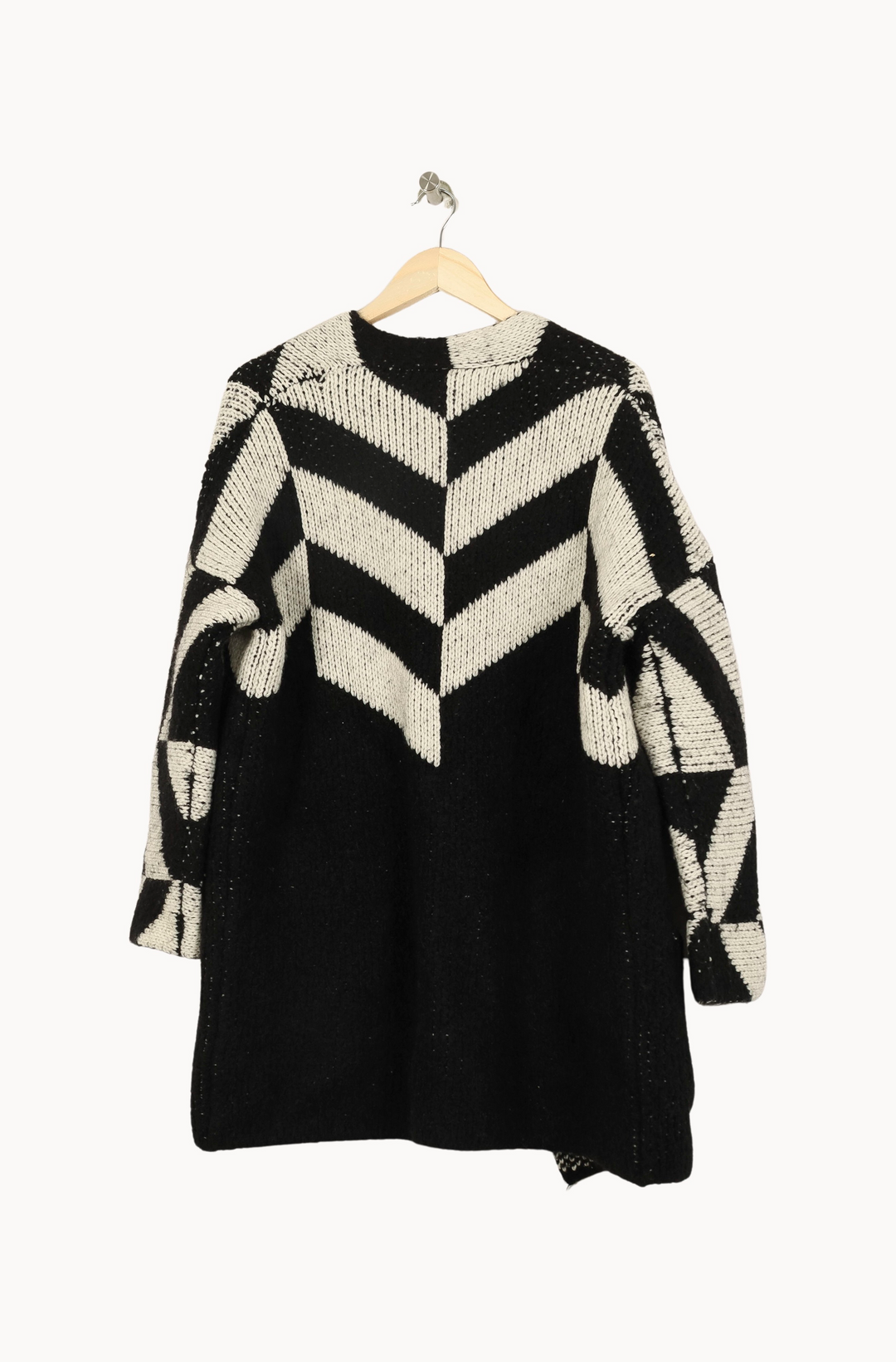 Cardigan Noir et Blanc - Taille S/36 de la marque Maje | PARAD50145 - Vendu par Paradigme - Image 4
