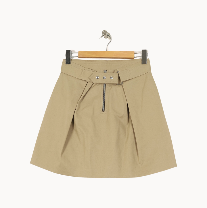 Jupe Courte Beige - Taille L/40 de la marque Sandro | PARAD52215 - Vendu par Paradigme - Image 2