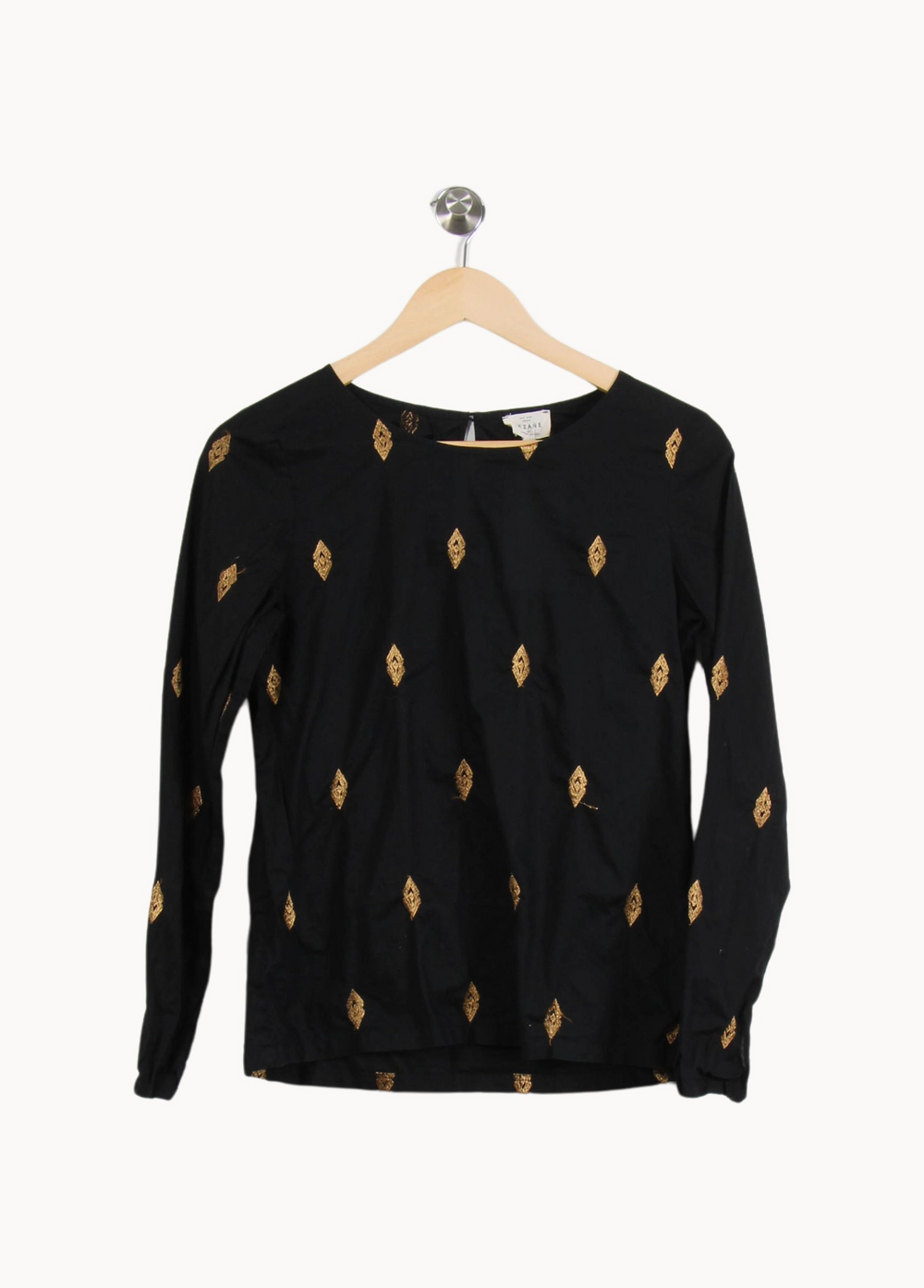 Blouse Noire et Dorée - Taille S/36 de la marque Sézane | PARAD67365 - Vendu par Paradigme - Image 2