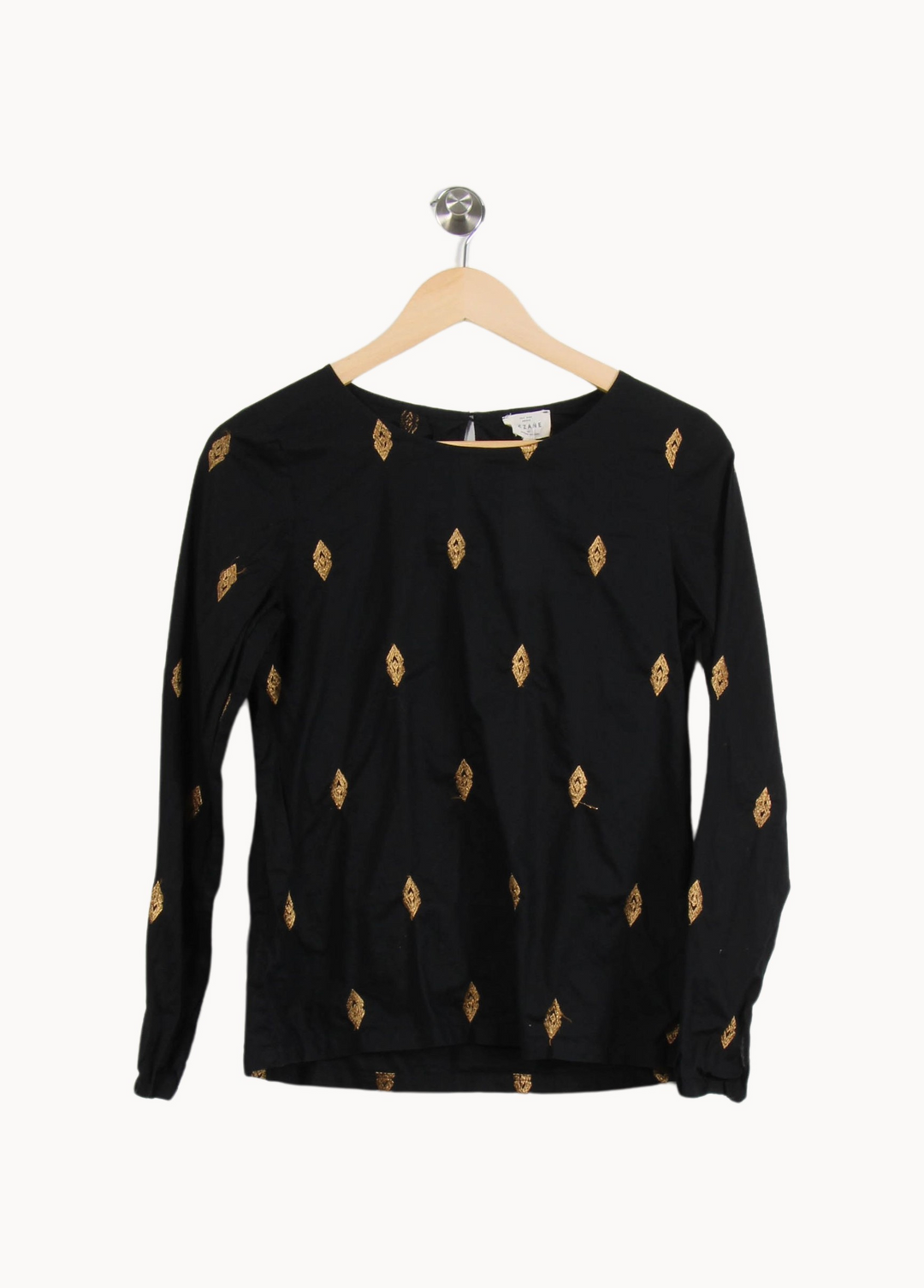 Blouse Noire et Dorée - Taille S/36 de la marque Sézane | PARAD67365 - Vendu par Paradigme - Image 2