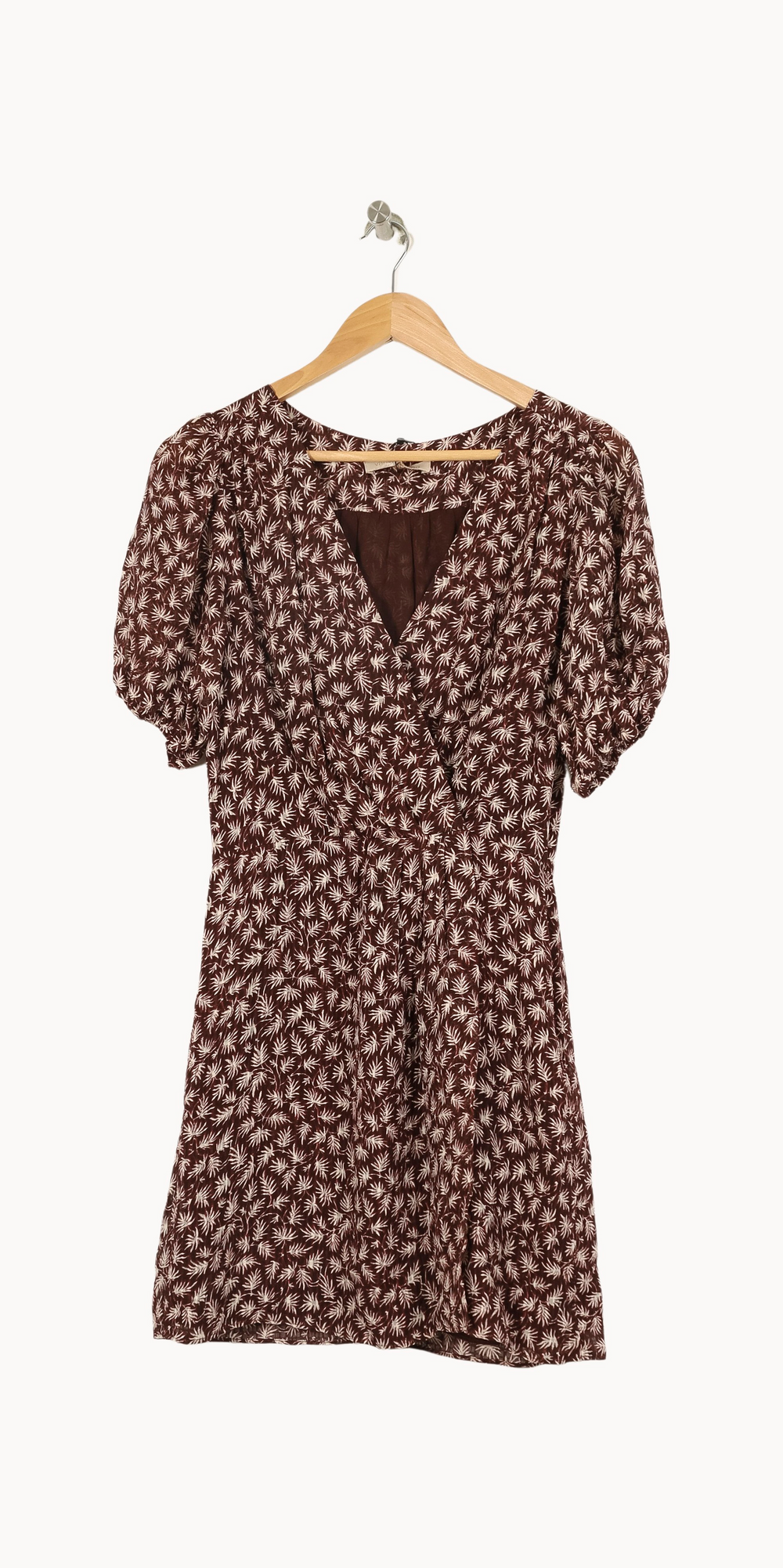Robe Fleurie Marron et Blanche - Taille XS/34 de la marque Vanessa Bruno | PARAD54737 - Vendu par Paradigme - Image 2