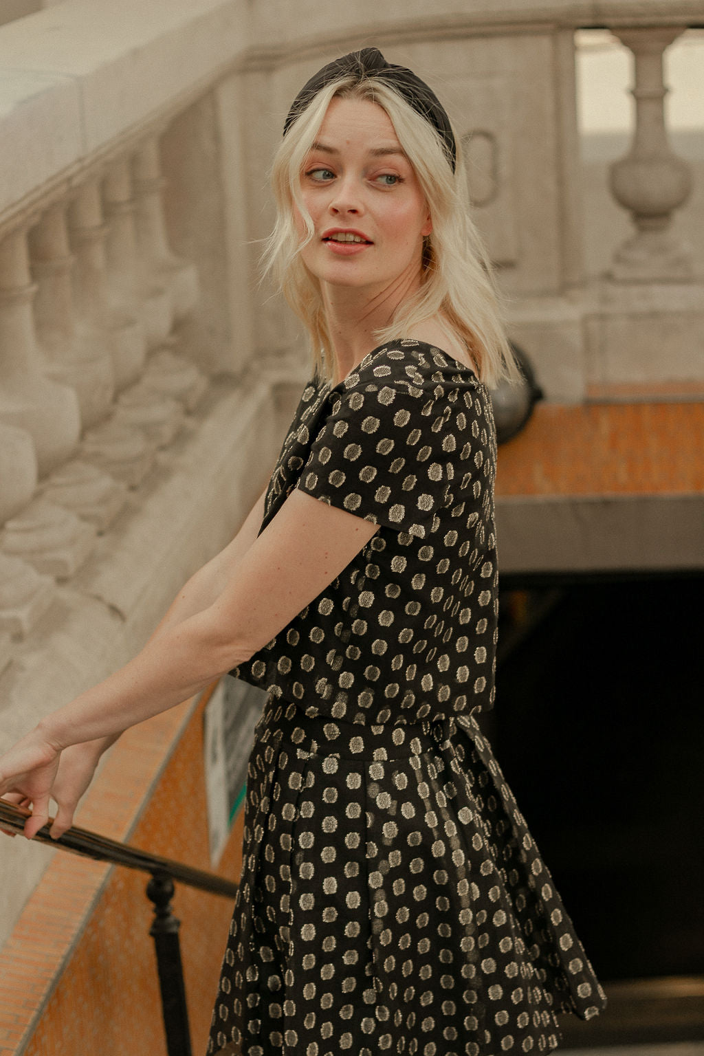 Jupe Pauline pois dorés - 36