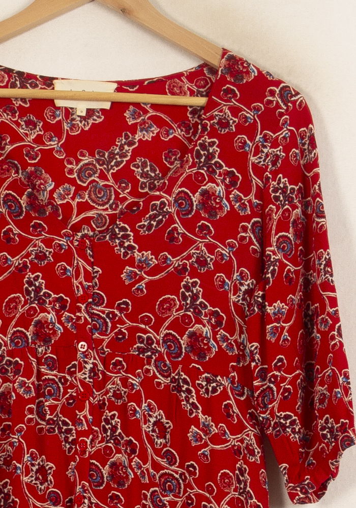 Robe Longue Rouge et Blanche - Taille XS/34 de la marque ba&sh | PARAD53605 - Vendu par Paradigme - Image 3